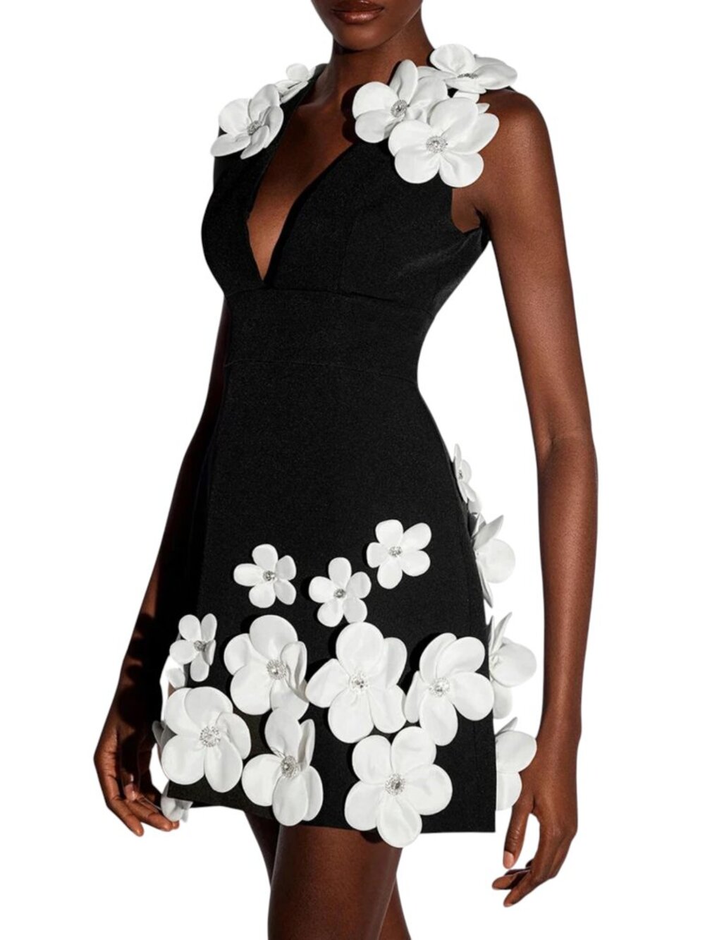 BRONX AND BRONCO  Estelle mini dress with floral embellishments Size S - Picture 11 of 12